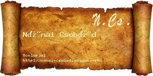 Nánai Csobád névjegykártya